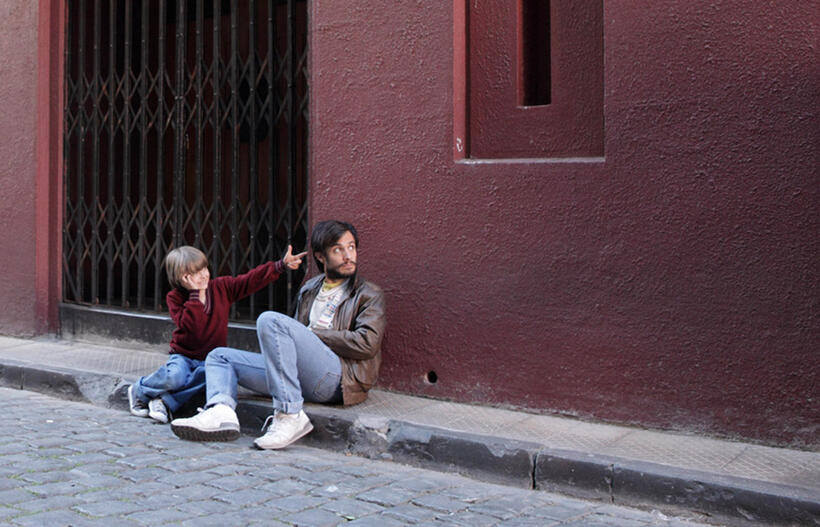 Pascal Montero as Simon and Gael Garcia Bernal as Rene Saavedra in "No."