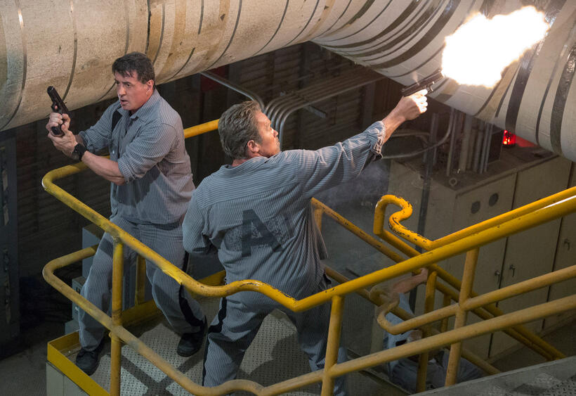 Sylvester Stallone and Arnold Schwarzenegger in "Escape Plan."