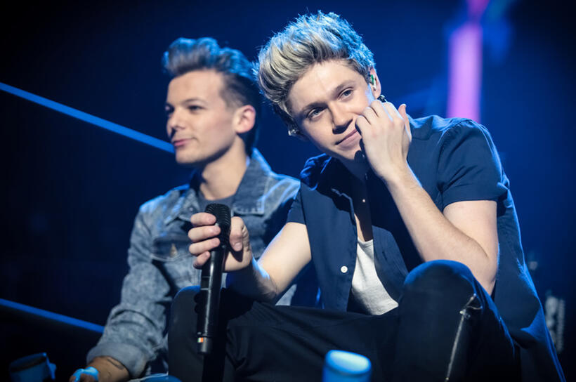 Louis Tomlinson and Niall Horan in "One Direction: This Is Us."