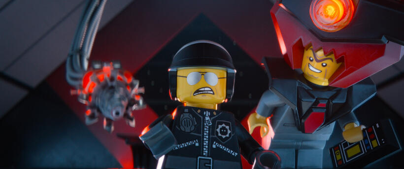 Bad Cop/Good Cop voiced by Liam Neeson and President Business voiced by Will Ferrell in "The LEGO Movie."