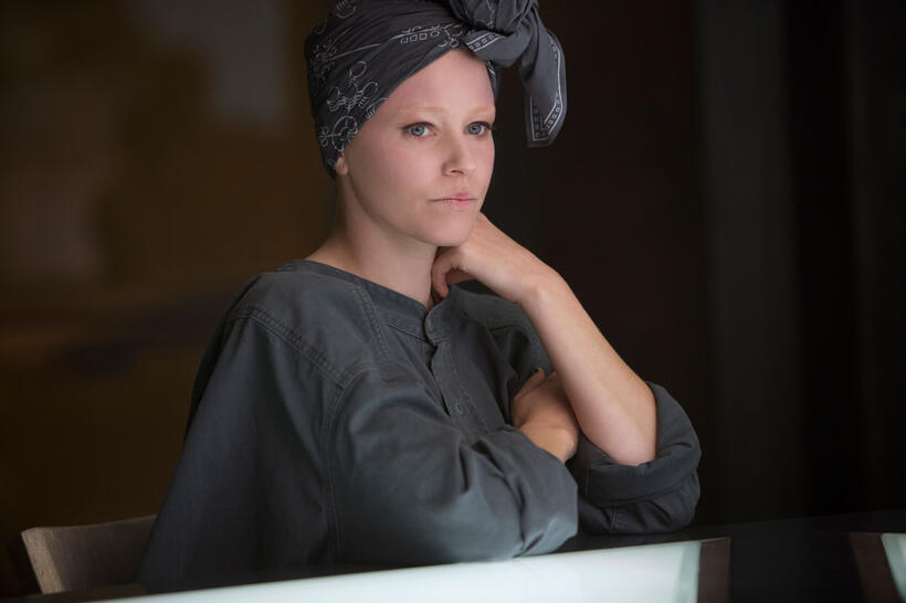 Elizabeth Banks as Effie Trinket in "The Hunger Games: Mockingjay, Part 1."