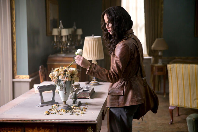 Jennifer Lawrence as Katniss Everdeen in "The Hunger Games: Mockingjay, Part 1."