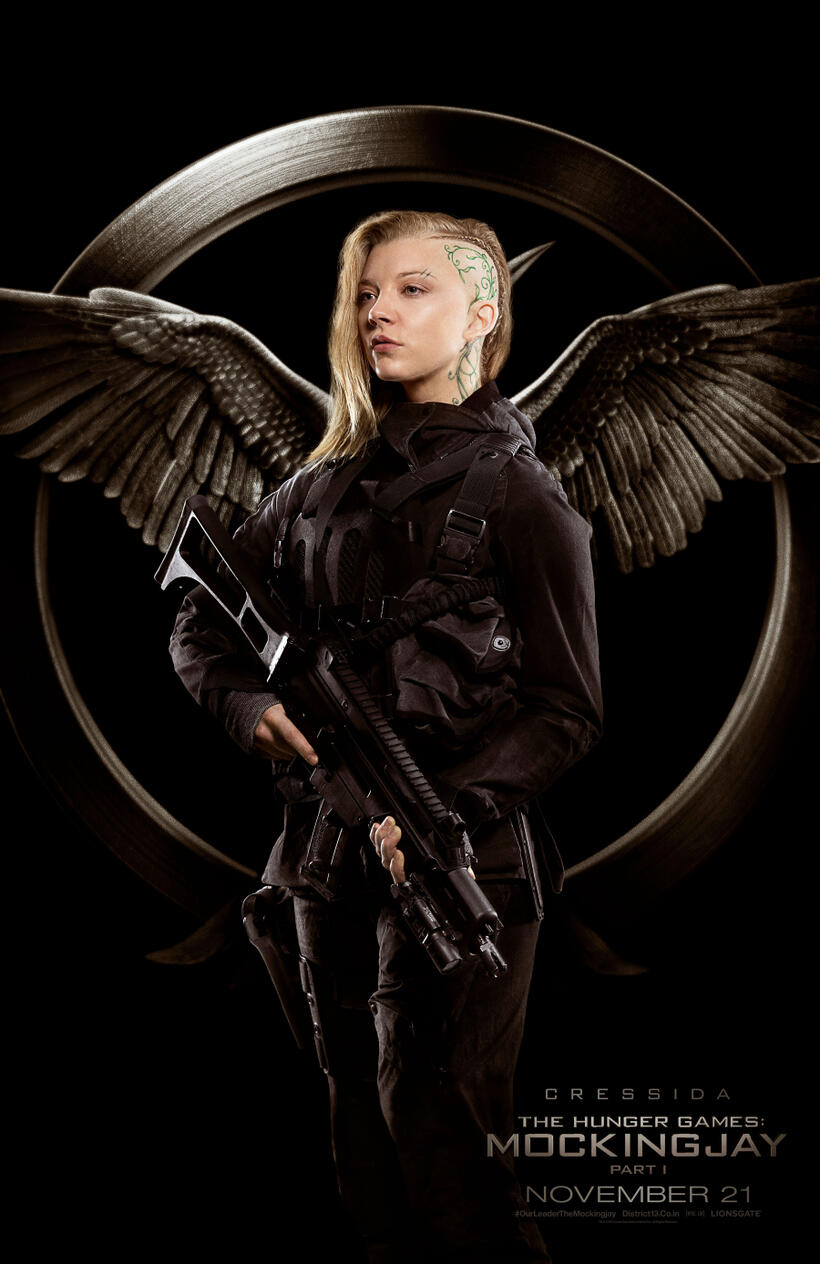 Character poster for "The Hunger Games: Mockingjay, Part 1."