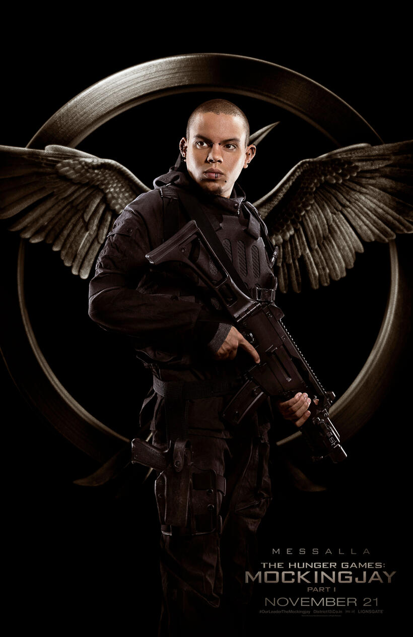 Character poster for "The Hunger Games: Mockingjay, Part 1."