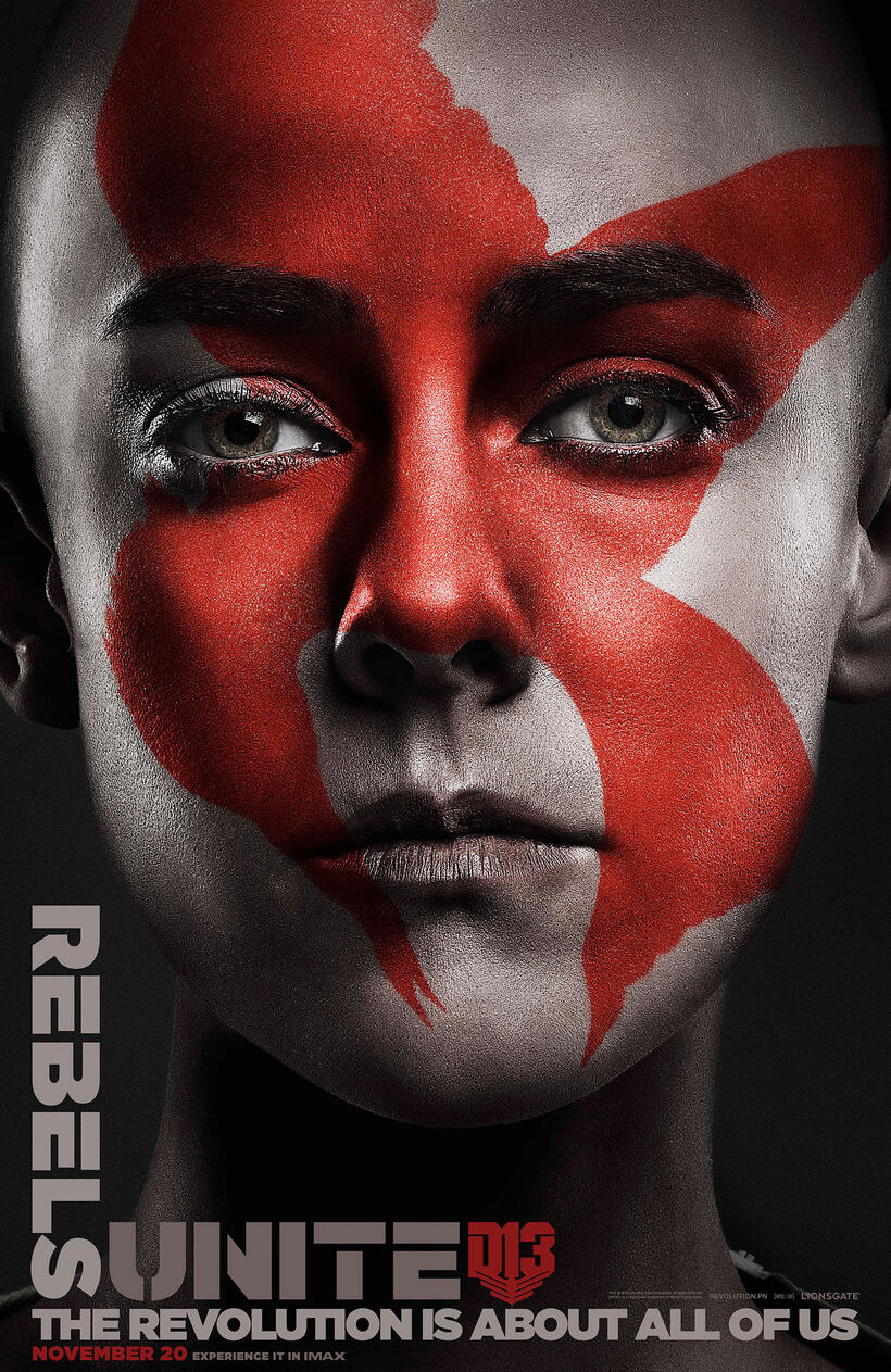 Character poster for "The Hunger Games: Mockingjay - Part 2."