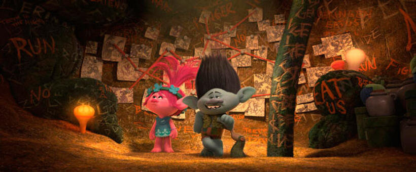 A scene from "Trolls."