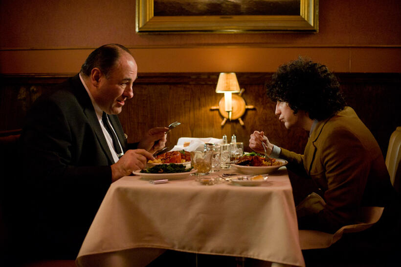 James Gandolfini as Pat and John Magaro as Douglas in "Not Fade Away."