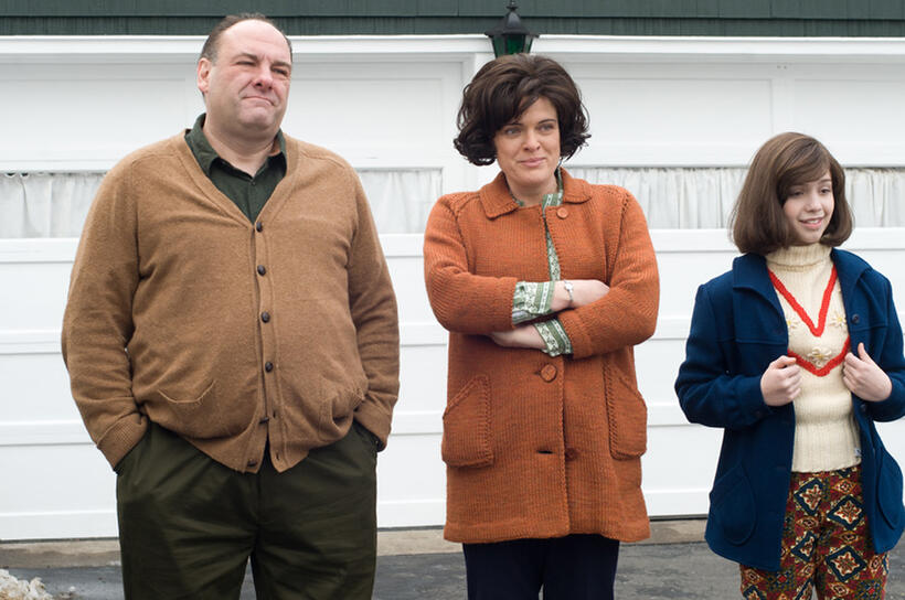 James Gandolfini as Pat, Molly Price as Antoinette and Meg Guzulescu as Evelyn in "Not Fade Away."