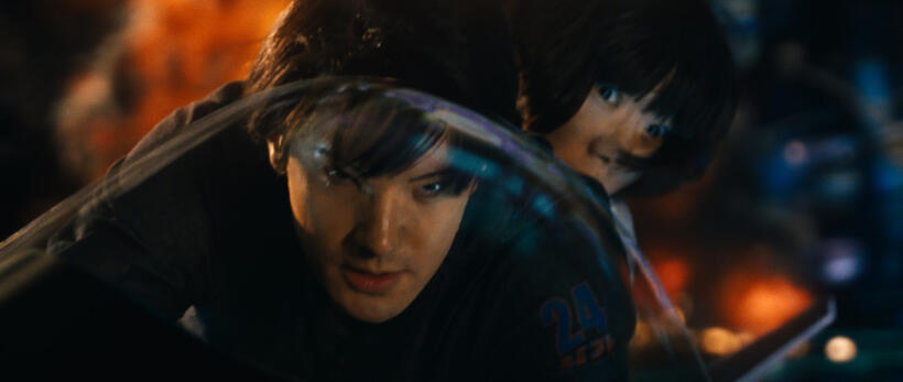 Jim Sturgess as Hae-Joo Chang and Bae Doo-na as Sonmi-451 in "Cloud Atlas."