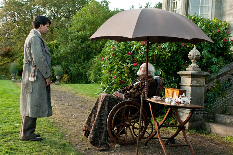 Ben Whishaw as Robert Frobisher and Jim Broadbent as Vyvyan Ayrs in "Cloud Atlas."
