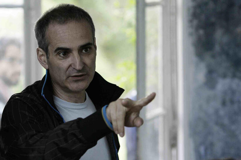Director Olivier Assayas on the set of "Something in the Air."