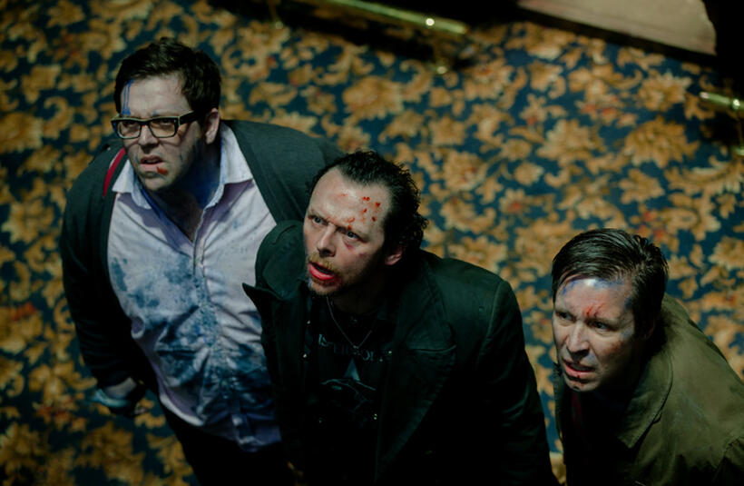 Nick Frost as Andy, Simon Pegg as Gary and Paddy Considine as Steven in "The World's End."