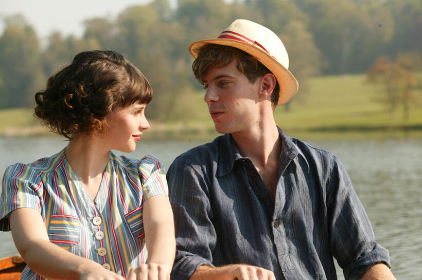 Felicity Jones as Dolly Thatchum and Luke Treadway as Joseph Pattern in "Cheerful Weather for the Wedding."