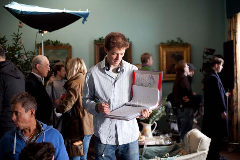 Director Donald Rice on the set of "Cheerful Weather for the Wedding."