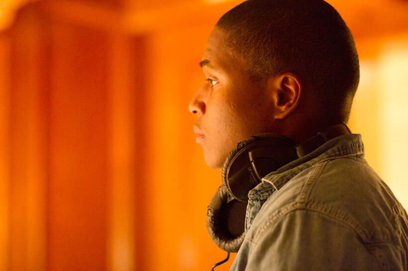 Director Sheldon Candis on the set of "Luv."