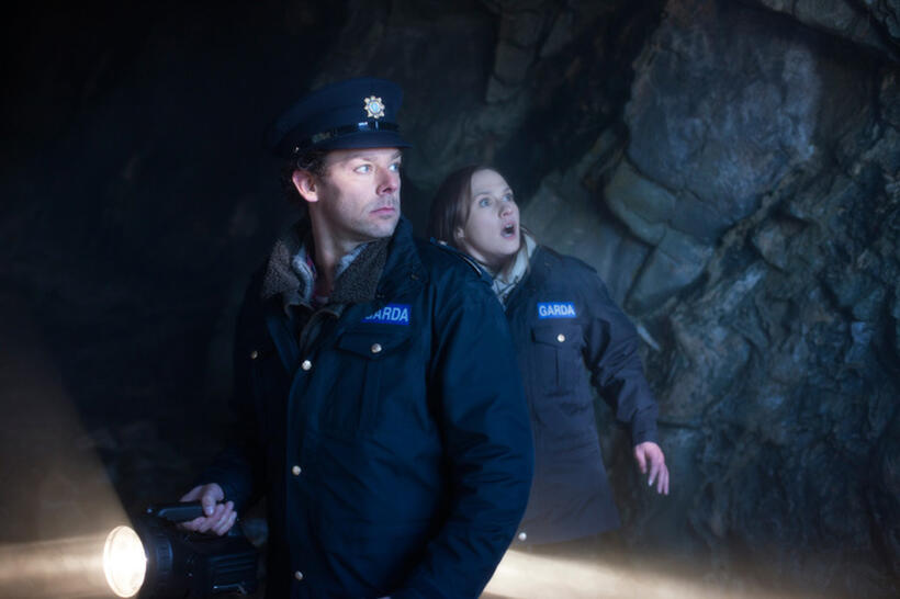Richard Coyle and Ruth Bradley in "Grabbers."