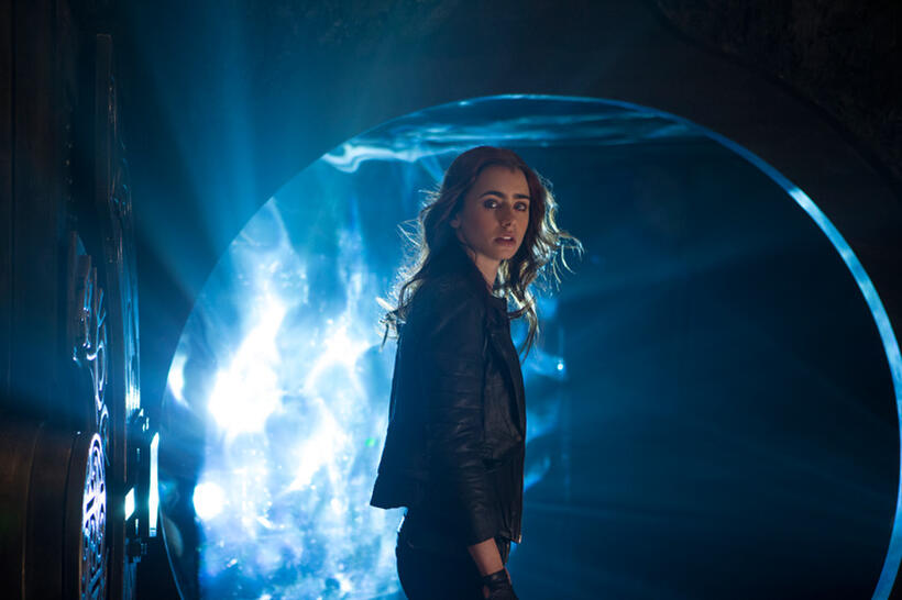 Lily Collins as Clary Fray in "The Mortal Instruments: City of Bones."