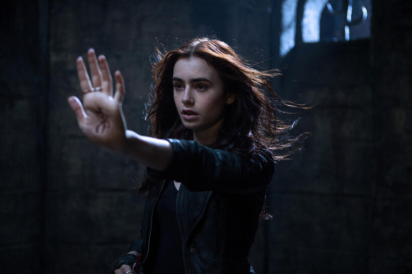 Lily Collins as Clary Fray in "The Mortal Instruments: City of Bones."