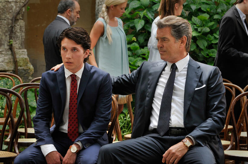 Sebastian Jessen as Patrick and Pierce Brosnan as Philip in "Love Is All You Need."