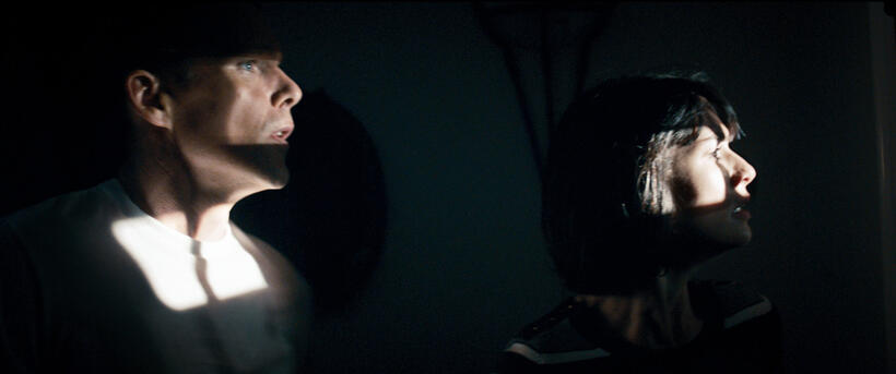 Ethan Hawke as James Sandin and Lena Headey as Mary Sandin in "The Purge."