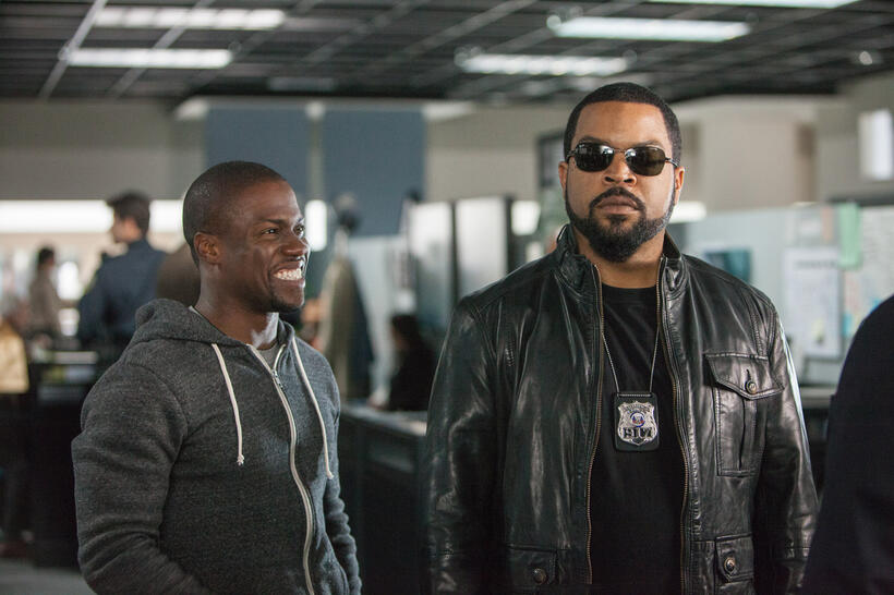 Kevin Hart and Ice Cube in "Ride Along."
