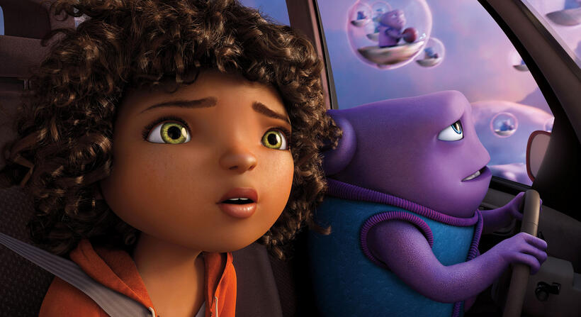 Tip voiced by Rihanna and Oh voiced by Jim Parsons in "Home."