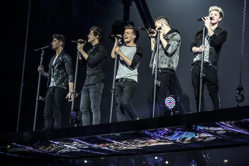 Zayn Malik, Harry Styles, Louis Tomlinson, Liam Payne and Niall Horan in "One Direction: This Is Us."