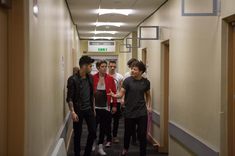 Zayn Malik, Niall Horan, Liam Payne, Harry Styles and Louis Tomlinson in "One Direction: This Is Us."