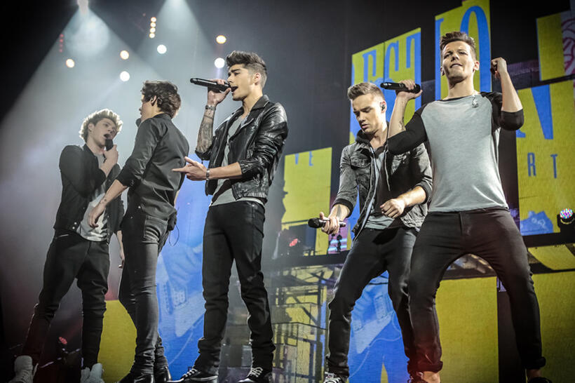 Niall Horan, Zayn Malik, Harry Styles, Liam Payne and Louis Tomlinsonin in "One Direction: This Is Us."