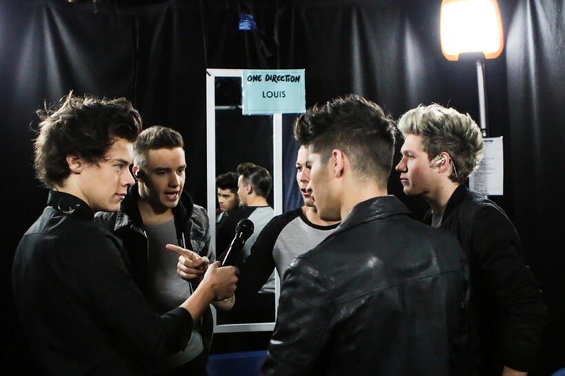 Harry Styles, Liam Payne, Louis Tomlinson, Zayn Mailik and Naill Horan in "One Direction: This Is Us."