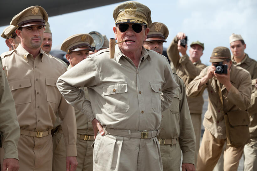 Tommy Lee Jones as General Douglas MacArthur in "Emperor."