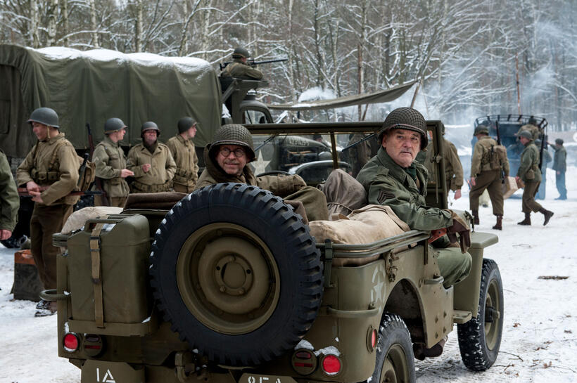 Bob Balaban as Preston Savitz and Bill Murray as Richard Campbell in "The Monuments Men."