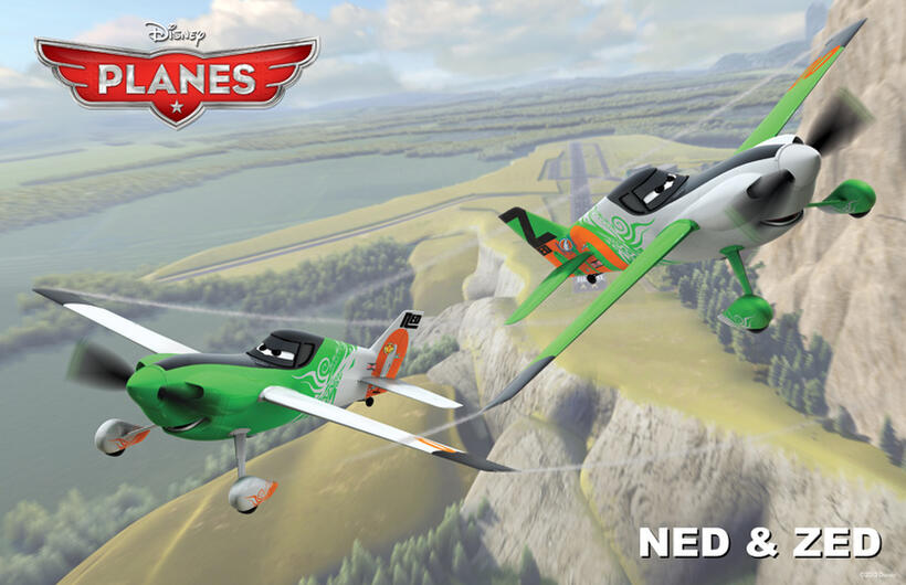 Ned voiced by Gabriel Iglesias and Zed voiced by Gabriel Iglesias in "Planes."
