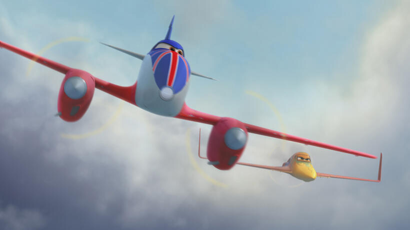 Bulldog voiced by John Cleese and Ishani voiced by Priyanka Chopra in "Planes."