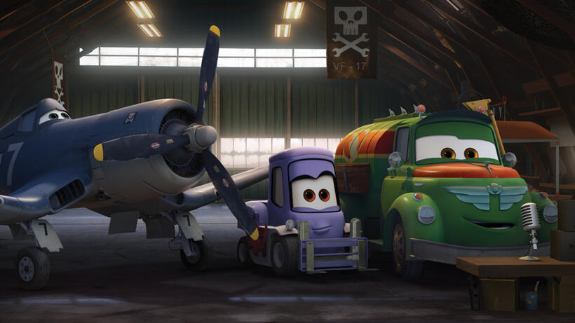 Skipper voiced by Stacy Keach, Dottie voiced by Teri Hatcher and Chug voiced by Brad Garrett in "Planes."