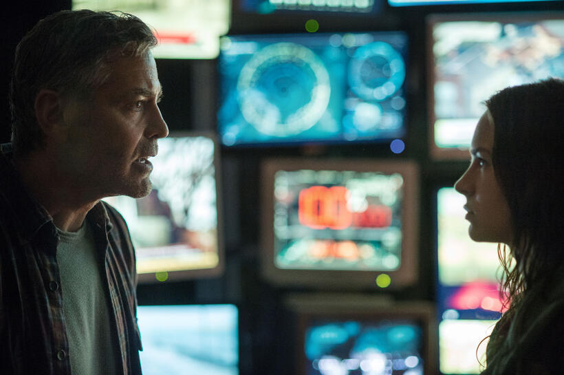 George Clooney and Britt Robertson in "'Tomorrowland."