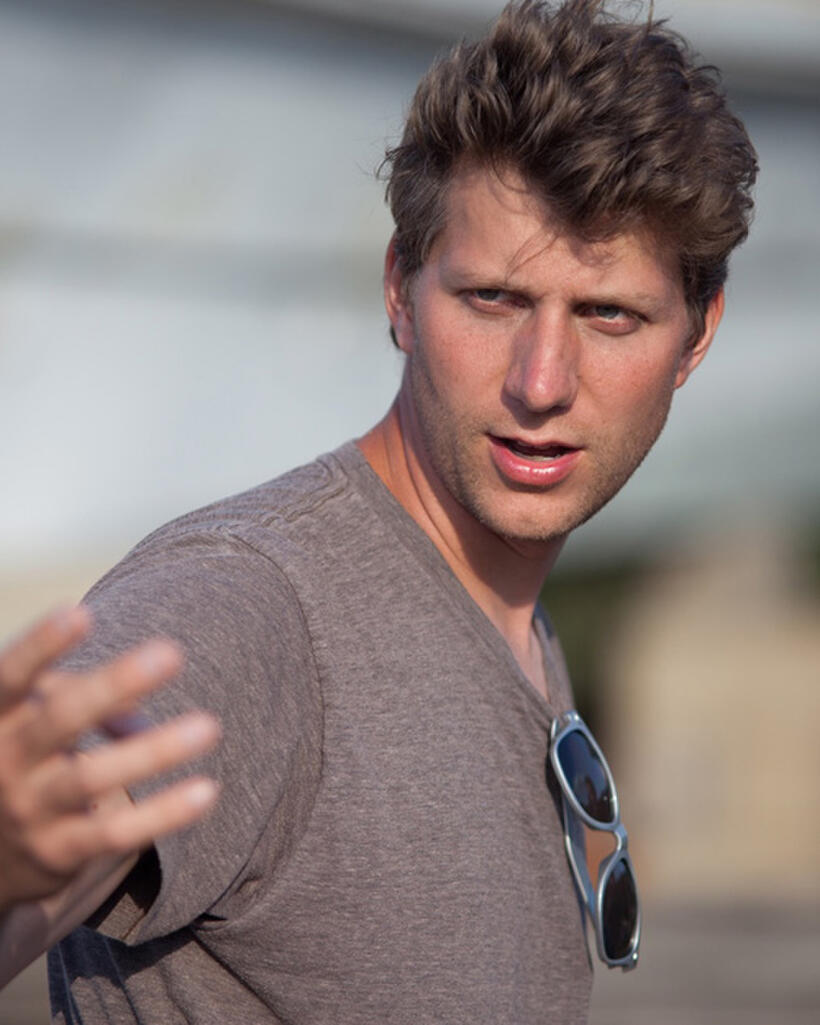 Director Jeff Nichols on the set of "Mud."