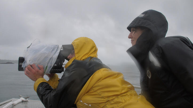 Director Gabriela Cowperthwaite on the set of "Blackfish."