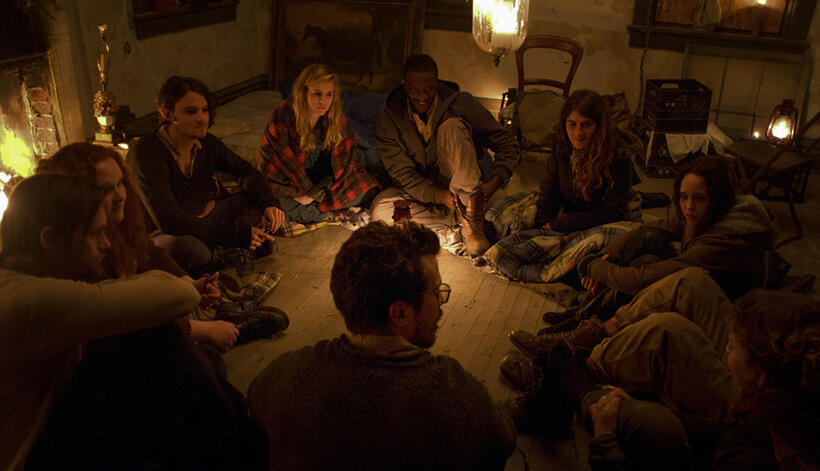 Alexander Skarsgard as Benji, Danielle MacDonald as Tess, Shiloh Fernandez as Luca and Brit Marling as Sarah in "The East."