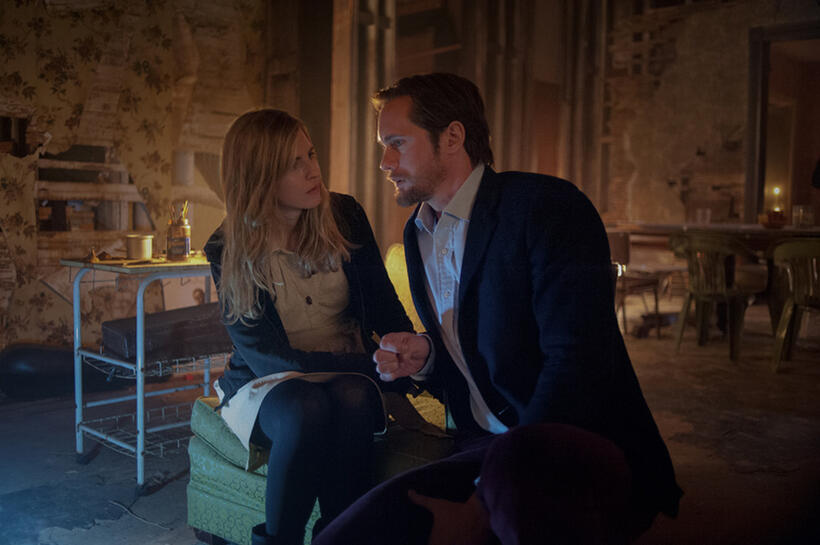 Brit Marling as Sarah and Alexander Skarsgard as Benji in "The East."