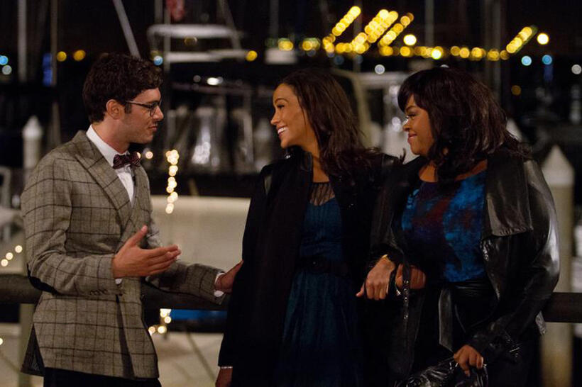 Adam Brody as Sam, Paula Patton as Montana Moore and Jill Scott as Gail in "Baggage Claim."