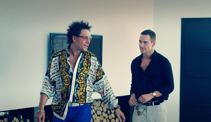 Javier Bardem as Reiner and Michael Fassbender as The Counselor in "The Counselor."