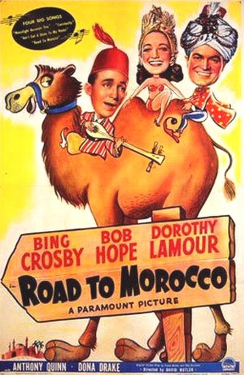 Poster art for "Road to Morocco."