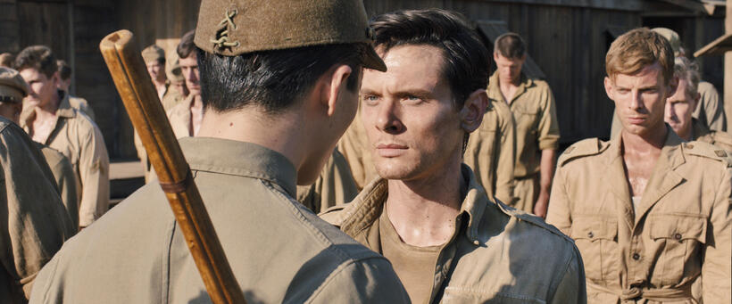 Jack O'Connell as Lou Zamperini in "Unbroken."
