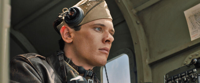 Jack O'Connell as Lou Zamperini in "Unbroken."