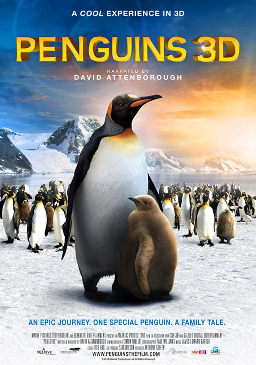 Poster art for "Penguins 3D."