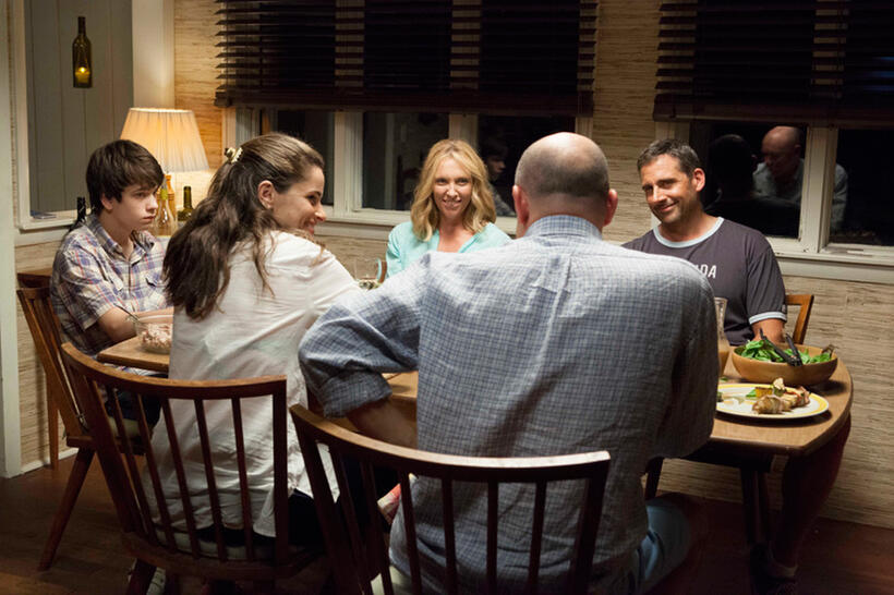 Liam James as Duncan, Toni Collette as Pam, Steve Carell as Trent, Rob Corddry as Kip and Amanda Peet as Joan in "The Way, Way Back."