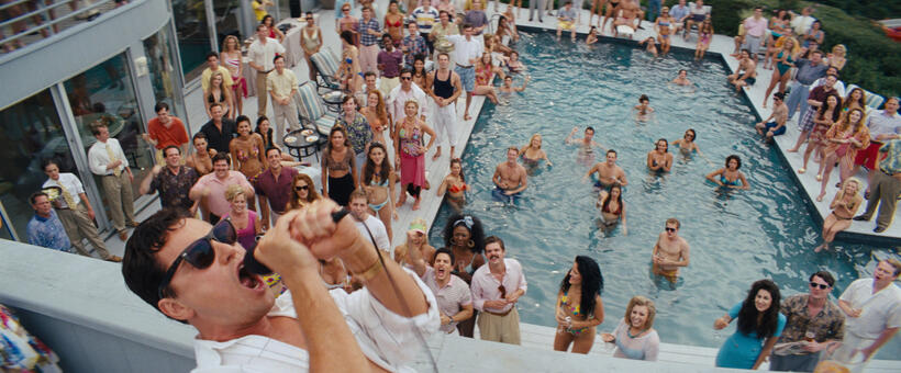 A scene from "The Wolf of Wall Street."