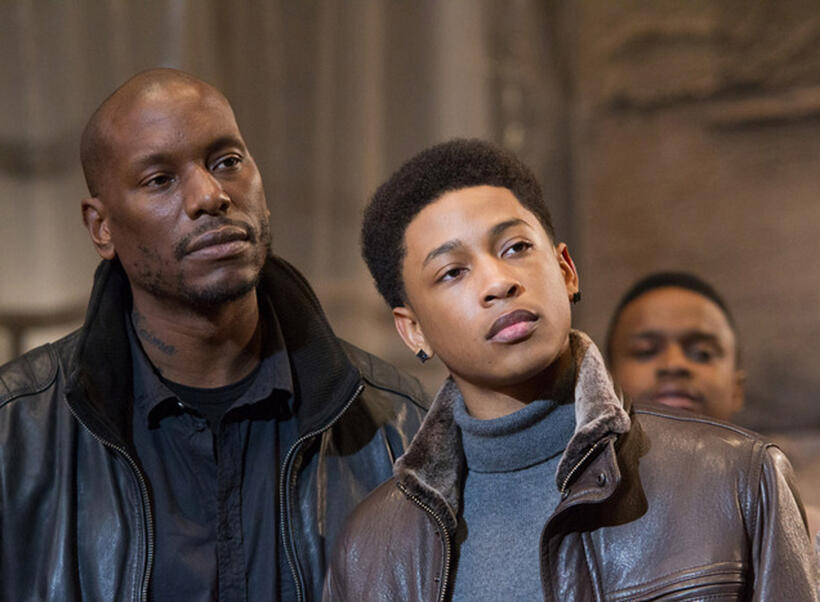 Tyrese Gibson and Jacob Latimore in "Black Nativity."
