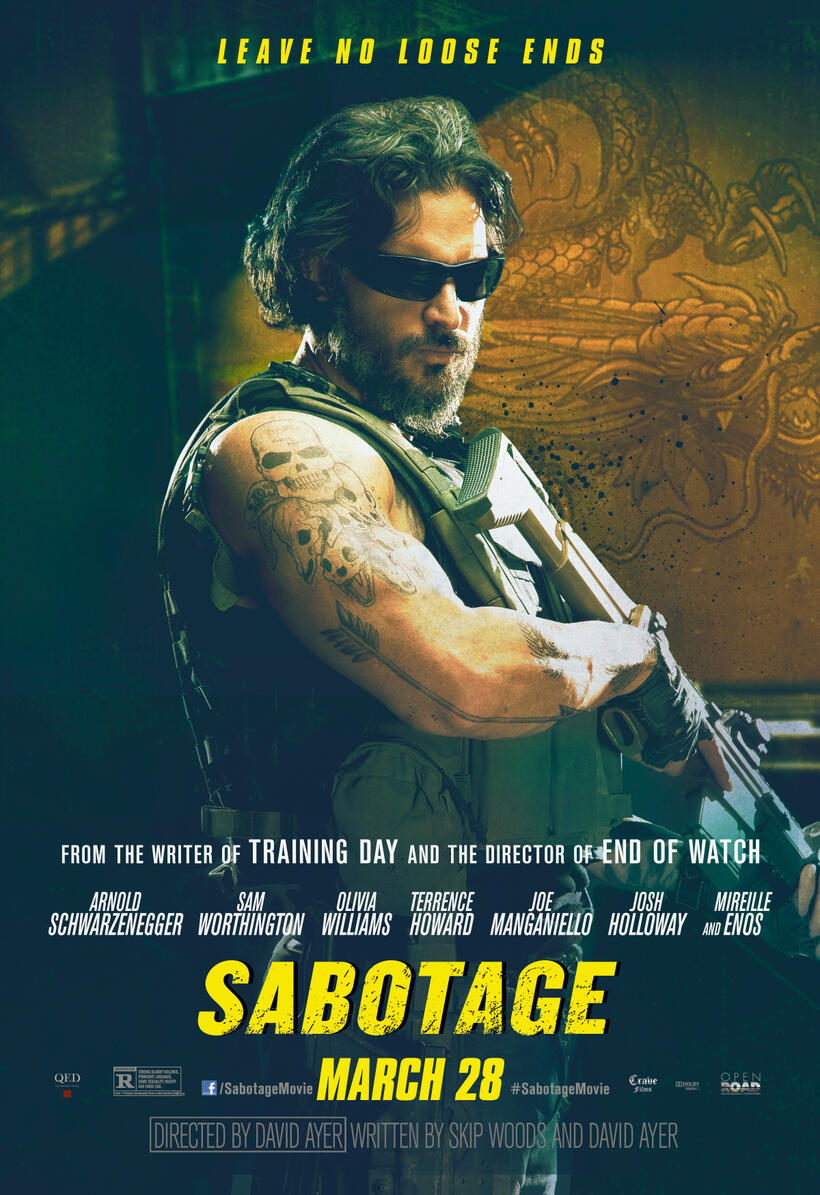 Character poster for "Sabotage."